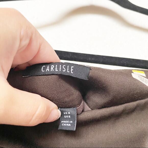 Carlisle 100% Wool Brown Pleated Skirt Size 4 - Picture 7 of 9